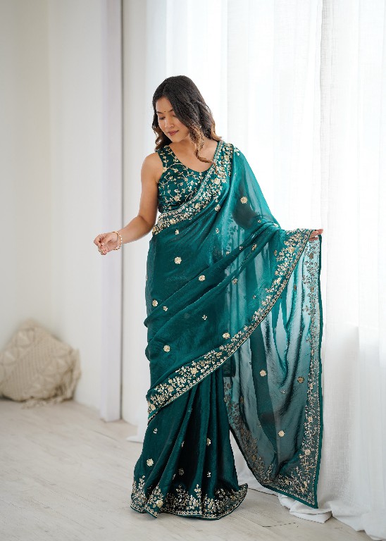 SP SERIES D.NO SP-89 WHOLESALE HEAVY FENDY SILK DESIGNER WEAR SAREES FOR WOMEN EXPORTER