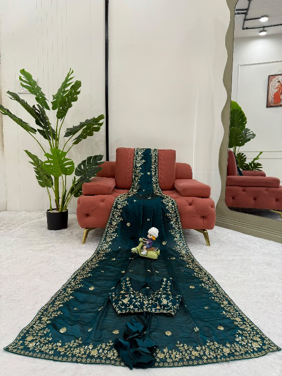 SP SERIES D.NO SP-89 WHOLESALE HEAVY FENDY SILK DESIGNER WEAR SAREES FOR WOMEN EXPORTER