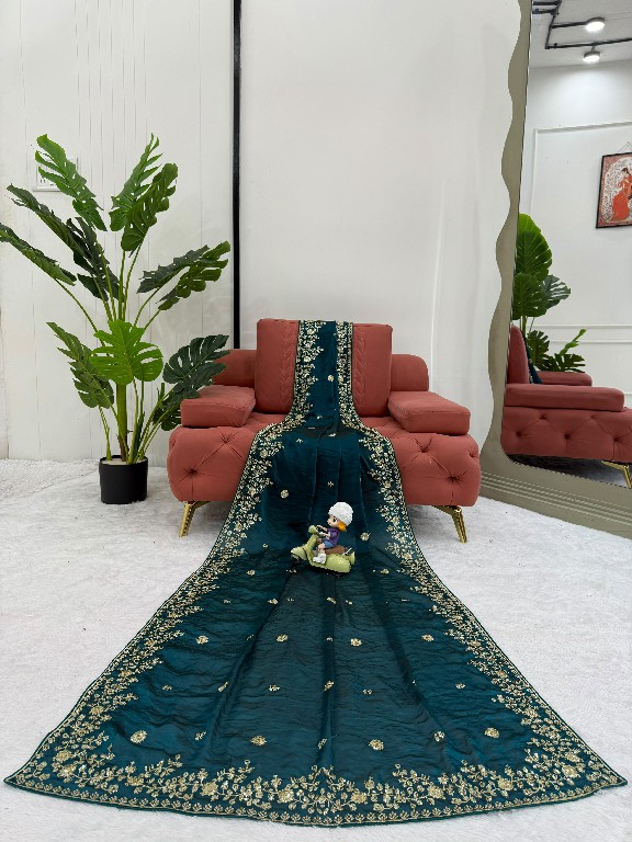 SP SERIES D.NO SP-89 WHOLESALE HEAVY FENDY SILK DESIGNER WEAR SAREES FOR WOMEN EXPORTER