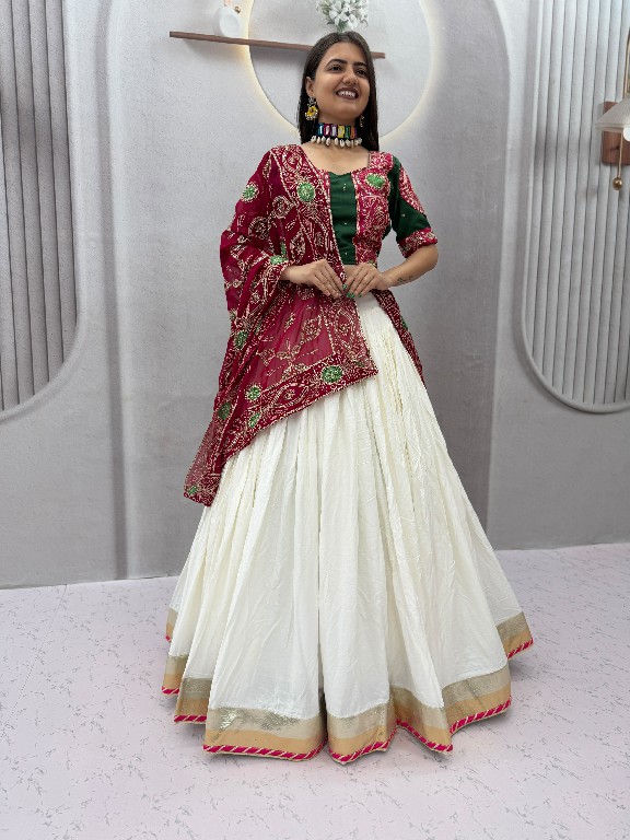 PRISHA CREATION D.NO PC-610 WHOLESALE READYMADE NAVRATRI UNIQUE STYLE LEHENGA CHOLI FOR EXPORT