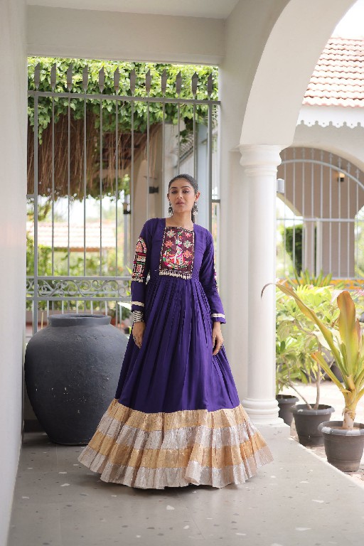 TEXTILEDEAL D.NO LW-9345 WHOLESALE READYMADE RAYON KUTCHI GAMTHI WORK NAVRATRI SPECIAL GOWN FOR WOMEN ONLINE