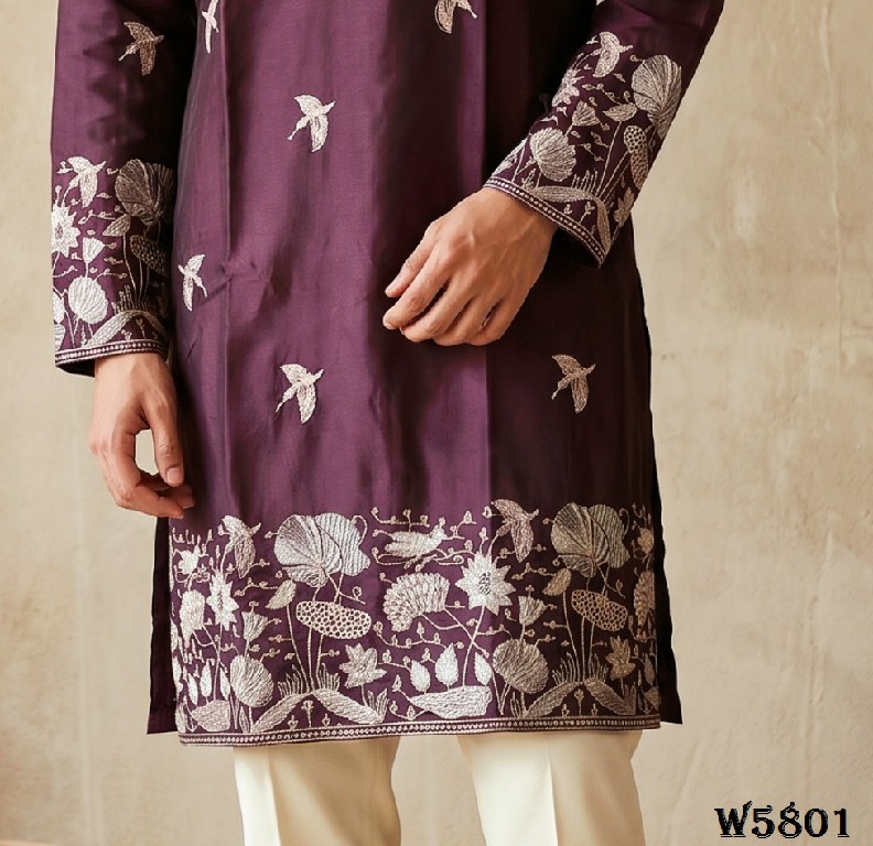 OUTLUK WEDDING COLLECTION VOL 58 WHOLESALE READYMADE EMBROIDERY WORK DESIGNER KURTA WITH PANT FOR MEN SUPPLIER