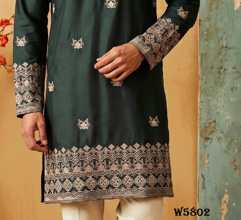 OUTLUK WEDDING COLLECTION VOL 58 WHOLESALE READYMADE EMBROIDERY WORK DESIGNER KURTA WITH PANT FOR MEN SUPPLIER