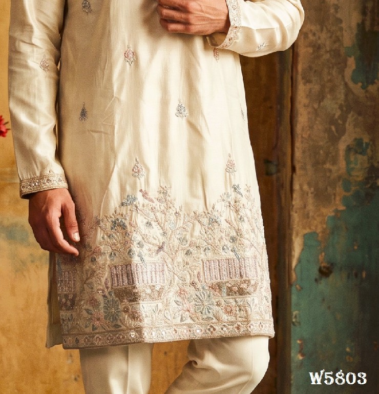 OUTLUK WEDDING COLLECTION VOL 58 WHOLESALE READYMADE EMBROIDERY WORK DESIGNER KURTA WITH PANT FOR MEN SUPPLIER