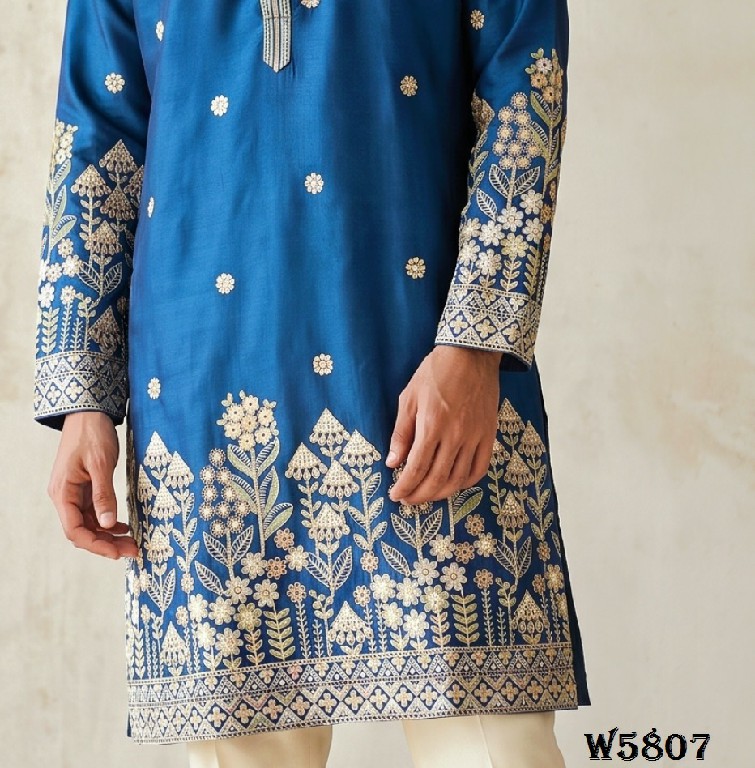 OUTLUK WEDDING COLLECTION VOL 58 WHOLESALE READYMADE EMBROIDERY WORK DESIGNER KURTA WITH PANT FOR MEN SUPPLIER