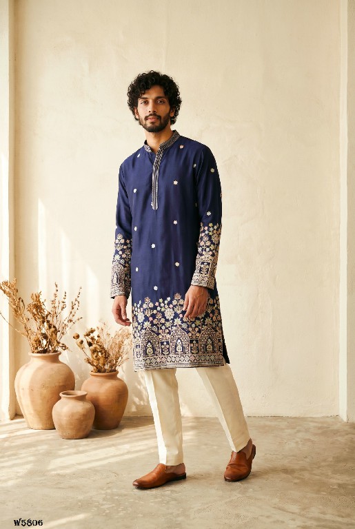 OUTLUK WEDDING COLLECTION VOL 58 WHOLESALE READYMADE EMBROIDERY WORK DESIGNER KURTA WITH PANT FOR MEN SUPPLIER