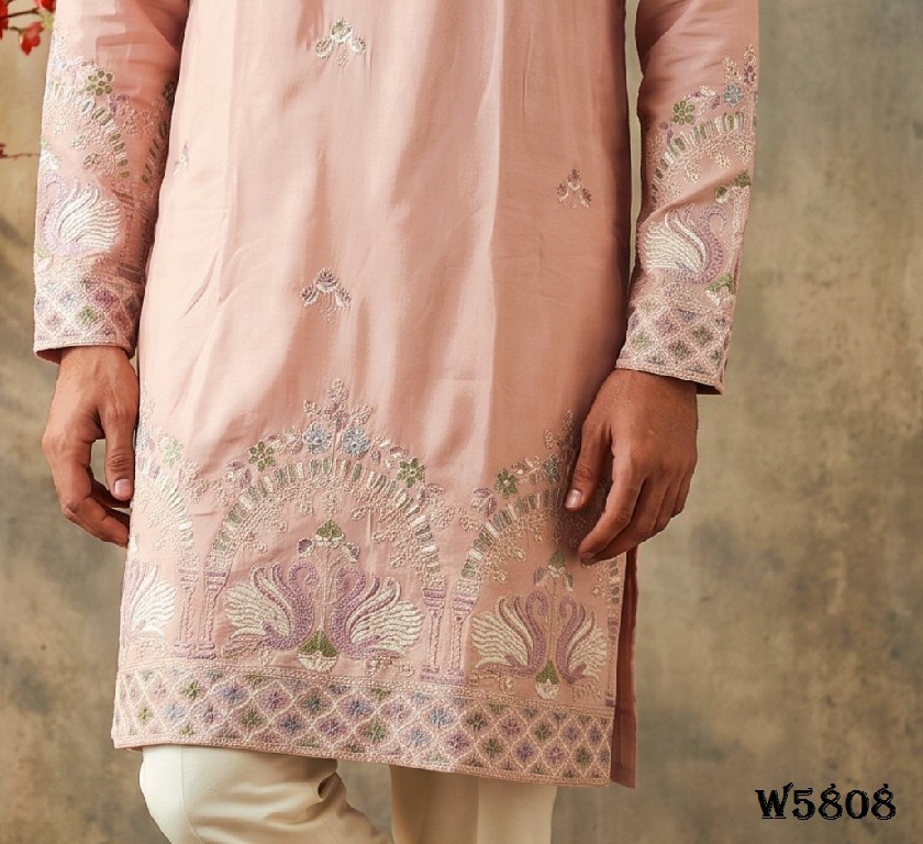 OUTLUK WEDDING COLLECTION VOL 58 WHOLESALE READYMADE EMBROIDERY WORK DESIGNER KURTA WITH PANT FOR MEN SUPPLIER