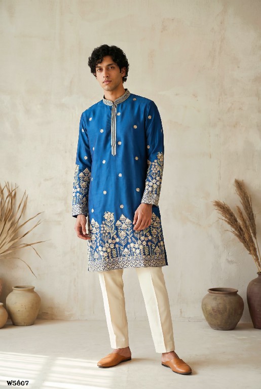 OUTLUK WEDDING COLLECTION VOL 58 WHOLESALE READYMADE EMBROIDERY WORK DESIGNER KURTA WITH PANT FOR MEN SUPPLIER