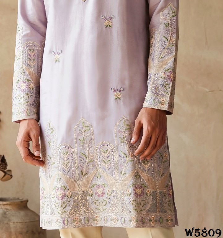 OUTLUK WEDDING COLLECTION VOL 58 WHOLESALE READYMADE EMBROIDERY WORK DESIGNER KURTA WITH PANT FOR MEN SUPPLIER