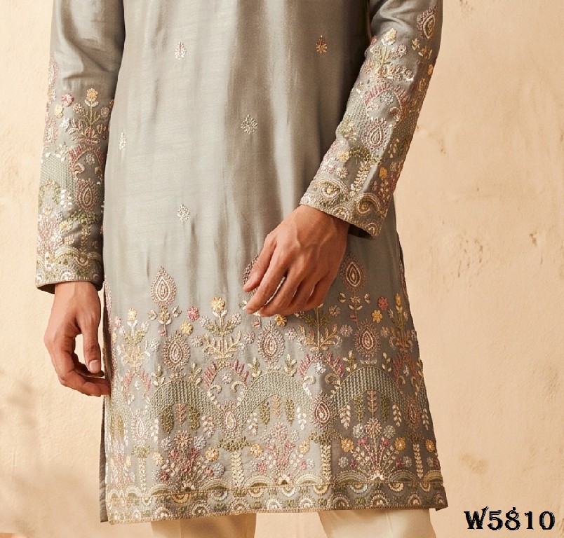 OUTLUK WEDDING COLLECTION VOL 58 WHOLESALE READYMADE EMBROIDERY WORK DESIGNER KURTA WITH PANT FOR MEN SUPPLIER