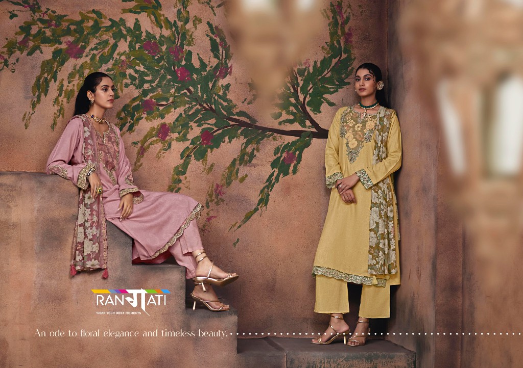 RANGATI PRINTS LOTUS VOL 5 WHOLESALE PASHMINA WINTER COLLECTION UNSTITCH  SALWAR SUITS EXPORTER