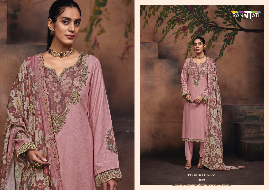 RANGATI PRINTS LOTUS VOL 5 WHOLESALE PASHMINA WINTER COLLECTION UNSTITCH  SALWAR SUITS EXPORTER