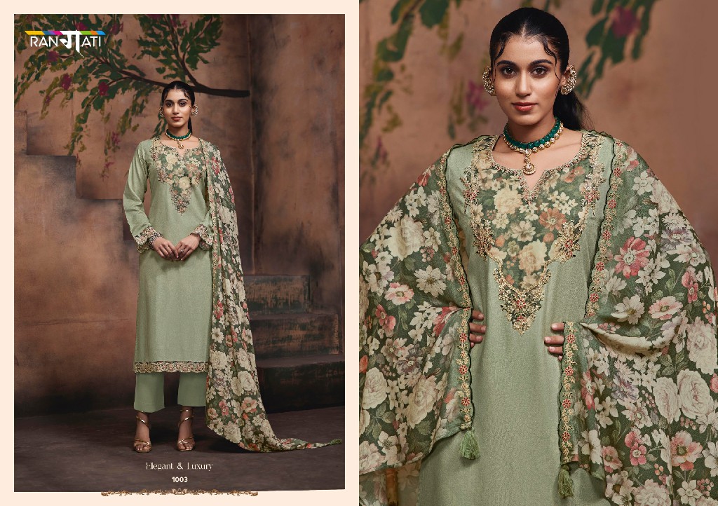 RANGATI PRINTS LOTUS VOL 5 WHOLESALE PASHMINA WINTER COLLECTION UNSTITCH  SALWAR SUITS EXPORTER