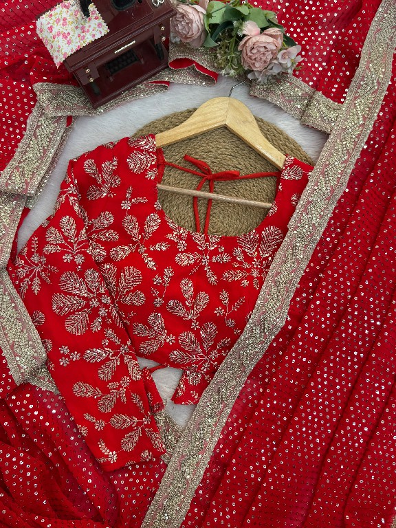 TEXTILEDEAL D.NO KD-626 WHOLESALE FAUX GEORGETTE DESIGNER PARTY WEAR SAREE FOR WOMEN ONLINE