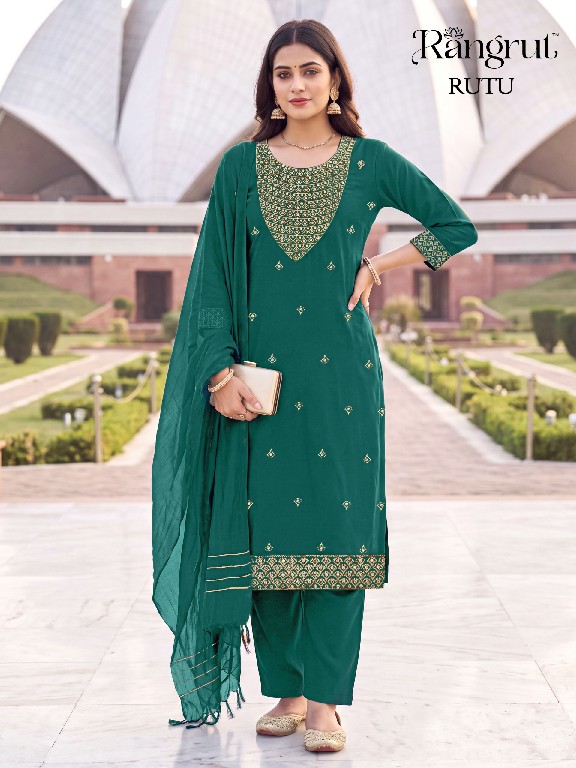 RANGRUT RUTU WHOLESALE READYMADE MALAI CREPE BIG SIZE ELEGANCE 3 PCS SUITS EXPORTER