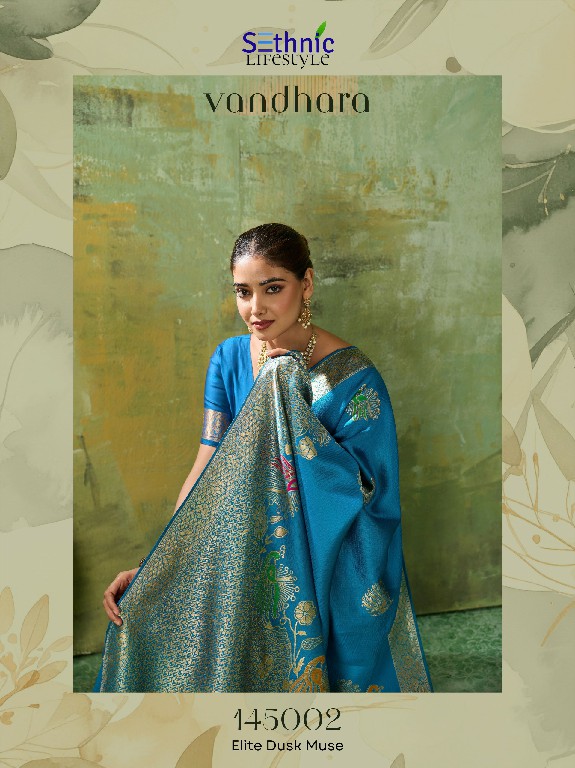 SETHNIC LIFESTYLE VANDHARA WHOLESALE TWILL BANARASI SILK FESTIVE WEAR INDIAN SAREES FOR WOMEN EXPORTER