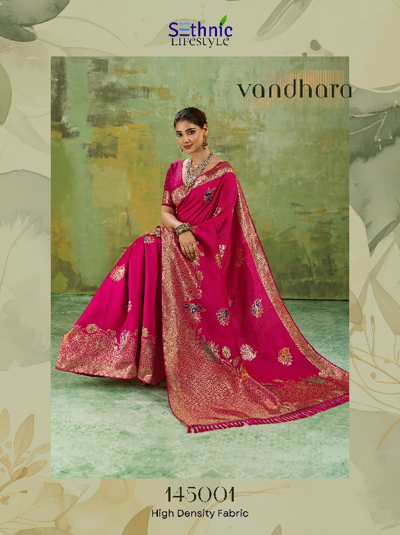 SETHNIC LIFESTYLE VANDHARA WHOLESALE TWILL BANARASI SILK FESTIVE WEAR INDIAN SAREES FOR WOMEN EXPORTER