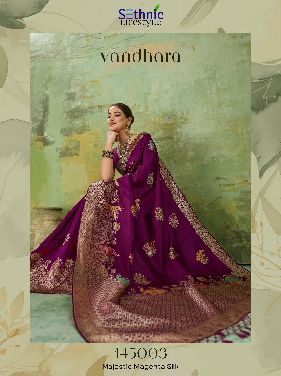 SETHNIC LIFESTYLE VANDHARA WHOLESALE TWILL BANARASI SILK FESTIVE WEAR INDIAN SAREES FOR WOMEN EXPORTER