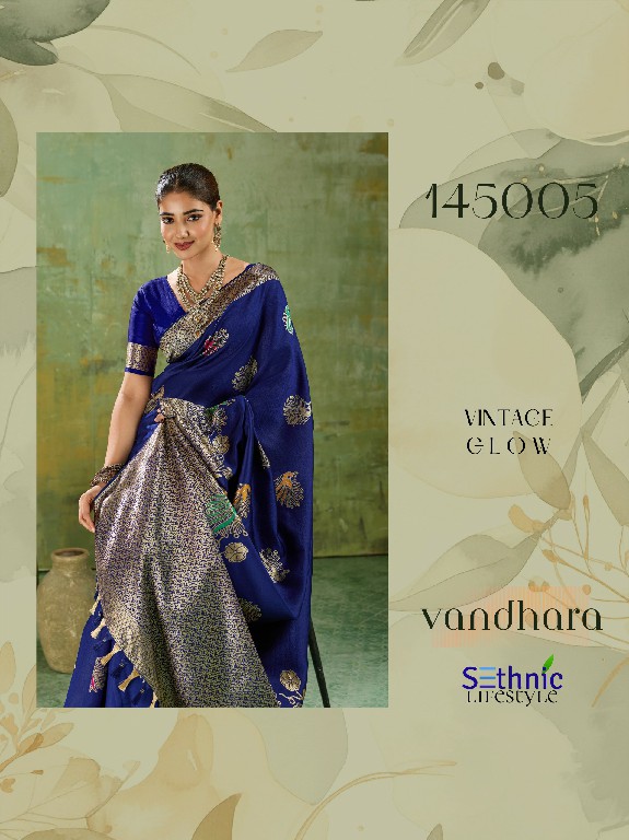 SETHNIC LIFESTYLE VANDHARA WHOLESALE TWILL BANARASI SILK FESTIVE WEAR INDIAN SAREES FOR WOMEN EXPORTER