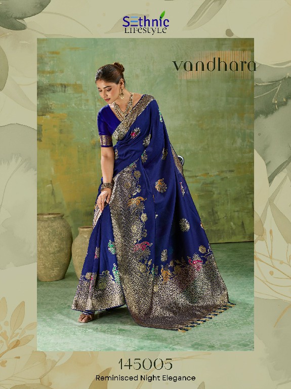 SETHNIC LIFESTYLE VANDHARA WHOLESALE TWILL BANARASI SILK FESTIVE WEAR INDIAN SAREES FOR WOMEN EXPORTER