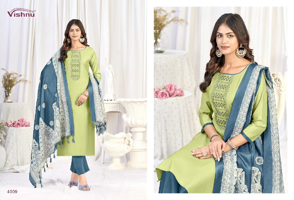 VISHNU EVANKA VOL 16 WHOLESALE ROMAN SILK CLASSIC UNSTITCH SALWAR SUITS SUPPLIER