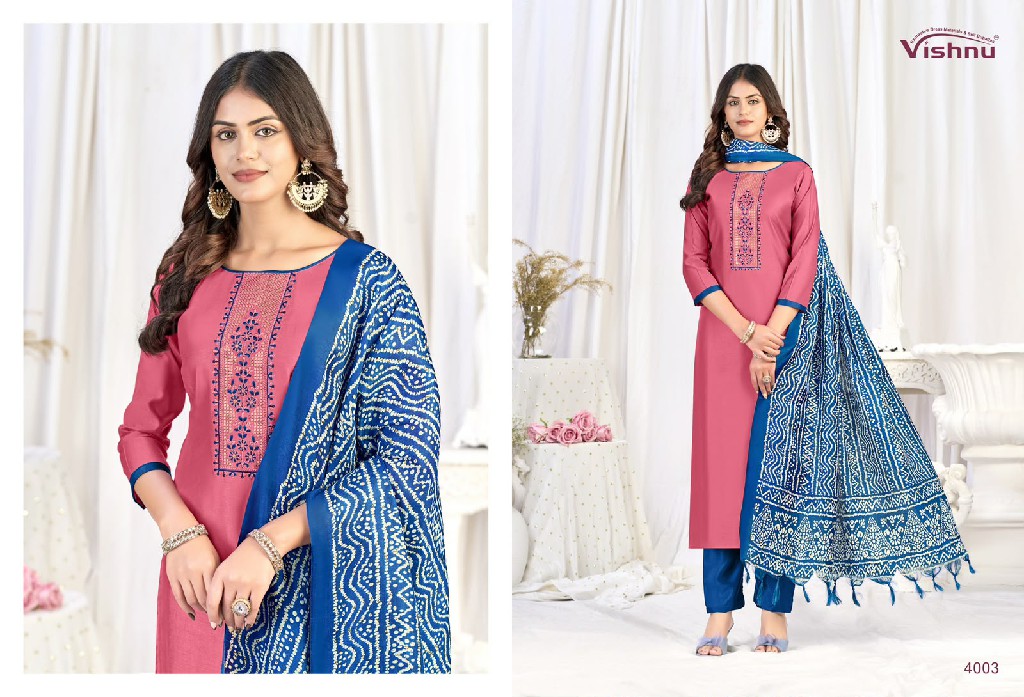 VISHNU EVANKA VOL 16 WHOLESALE ROMAN SILK CLASSIC UNSTITCH SALWAR SUITS SUPPLIER