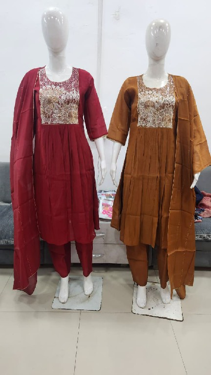 OSSM STYLE D.NO 1769-1776 TO 1779-1790 WHOLESALE READYMADE BEAUTIFUL STYLISH 3 PCS COMBO SET SUITS EXPORTER