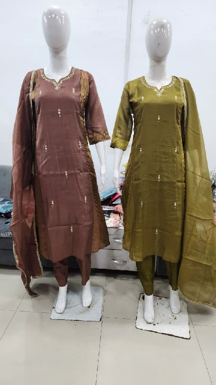 OSSM STYLE D.NO 1769-1776 TO 1779-1790 WHOLESALE READYMADE BEAUTIFUL STYLISH 3 PCS COMBO SET SUITS EXPORTER