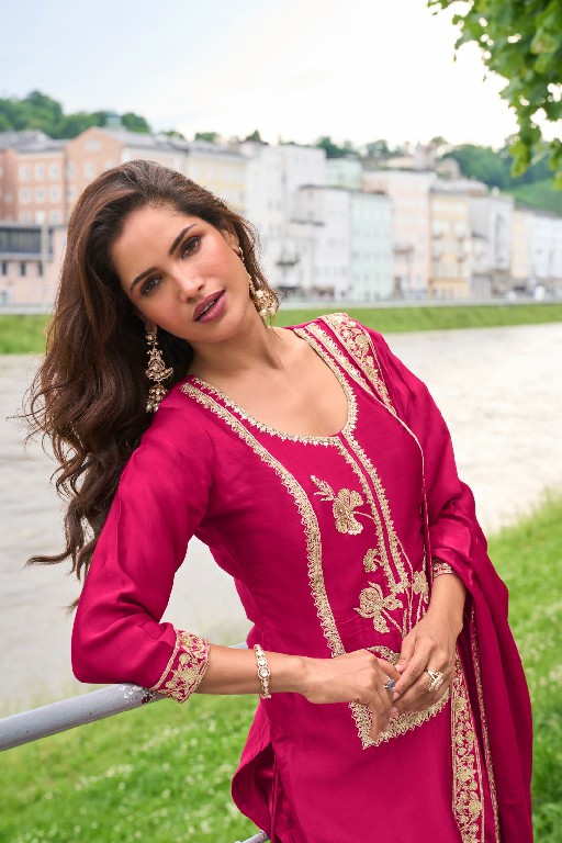LAVANYA BY GULKAYRA DESIGNER WHOLESALE READYMADE PURE SILK PARTY WEAR TOP SHARARA WITH DUPATTA ONLINE