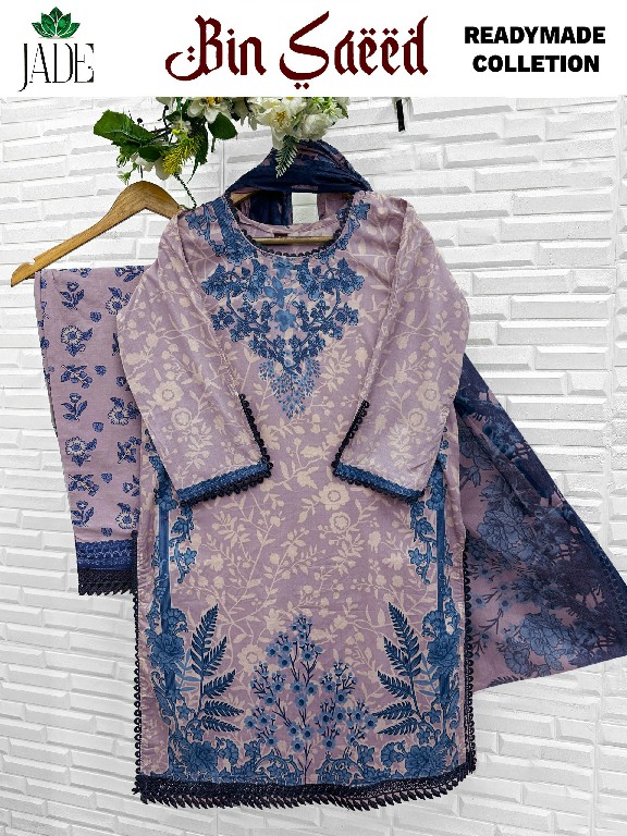 JADE BIN SAEED WHOLESALE READYMADE PURE COTTON CLASSY LOOK 3 PCS SUITS EXPORTER