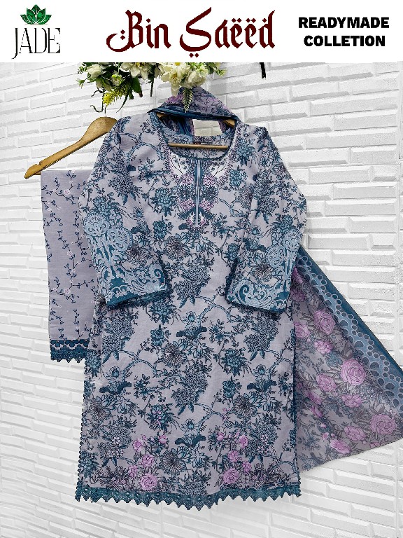 JADE BIN SAEED WHOLESALE READYMADE PURE COTTON CLASSY LOOK 3 PCS SUITS EXPORTER