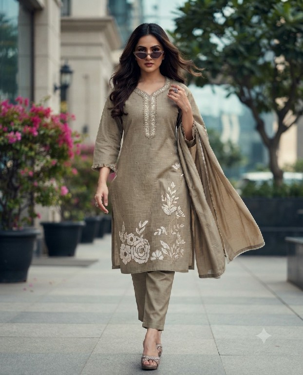 TEXTILEDEAL SANGINI WHOLESALE READYMADE LINEN COTTON AMAZING 3 PCS SUITS EXPORTER