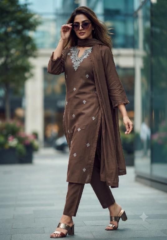TEXTILEDEAL SANGINI WHOLESALE READYMADE LINEN COTTON AMAZING 3 PCS SUITS EXPORTER