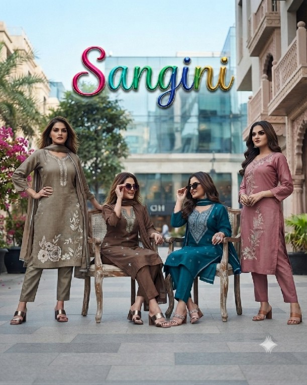 TEXTILEDEAL SANGINI WHOLESALE READYMADE LINEN COTTON AMAZING 3 PCS SUITS EXPORTER