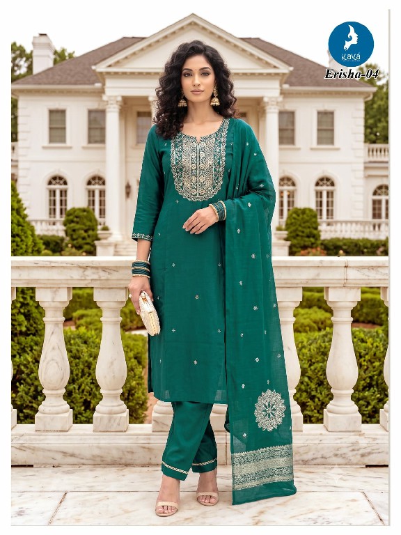 KAYA ERISHA WHOLESALE READYMADE ROMAN TWO TONE LATEST STRAIGHT CUT 3 PCS SUITS EXPORTER
