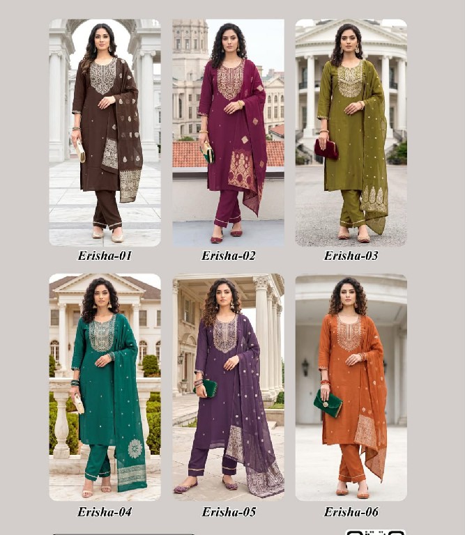 KAYA ERISHA WHOLESALE READYMADE ROMAN TWO TONE LATEST STRAIGHT CUT 3 PCS SUITS EXPORTER