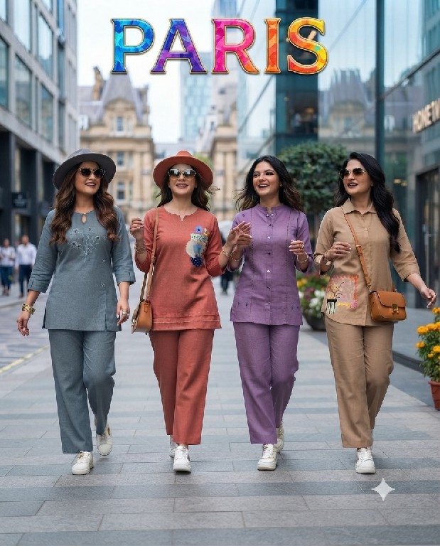 TEXTILEDEAL PARIS WHOLESALE READYMADE PREMIUM LINEN STYLISH LOOK CORD SET FOR EXPORT