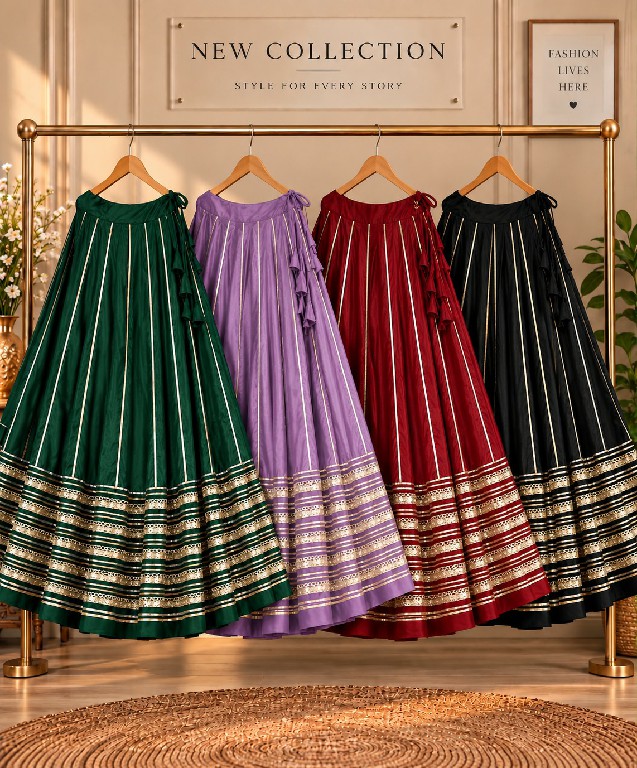 TEXTILEDEAL D.NO 17 WHOLESALE READYMADE ROMAN SILK NAVRATRI SPECIAL LINE SKIRT FOR WOMEN ONLINE