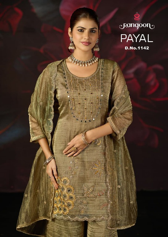 RANGOON PAYAL WHOLESALE READYMADE SALSA WITH WORK EXCLUSIVELY TRENDING 3 PCS SUITS SUPPLIER