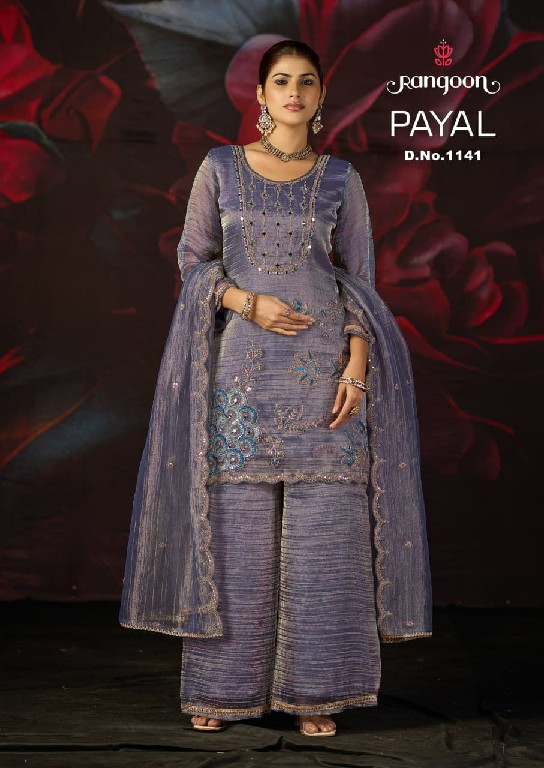 RANGOON PAYAL WHOLESALE READYMADE SALSA WITH WORK EXCLUSIVELY TRENDING 3 PCS SUITS SUPPLIER