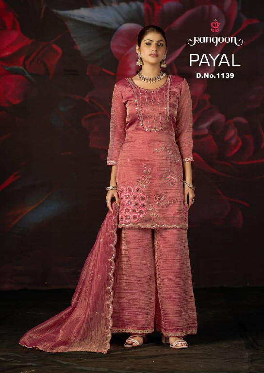 RANGOON PAYAL WHOLESALE READYMADE SALSA WITH WORK EXCLUSIVELY TRENDING 3 PCS SUITS SUPPLIER