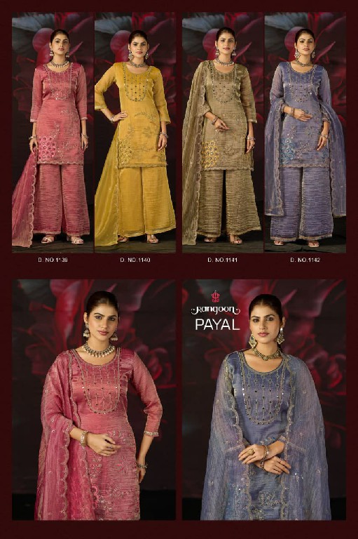 RANGOON PAYAL WHOLESALE READYMADE SALSA WITH WORK EXCLUSIVELY TRENDING 3 PCS SUITS SUPPLIER