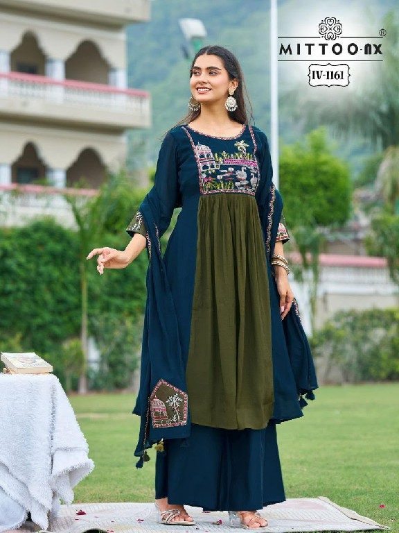 MITTOO NX D.NO 1161-1162 WHOLESALE READYMADE MUL CHANDERI GORGEOUS LOOK 3 PCS COMBO SET SUITS EXPORTER