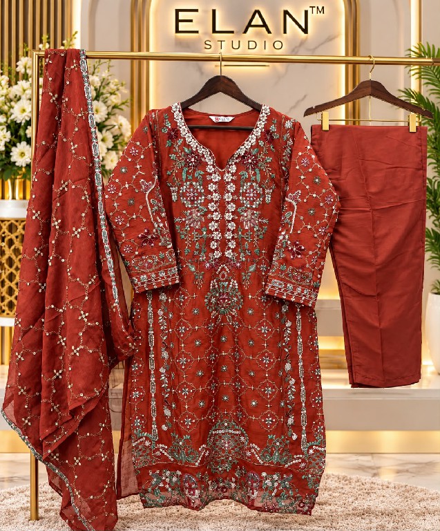BILQIS D.NO 287A TO 287D WHOLESALE READYMADE CHIFFON WITH WORK PAKISTANI 3 PCS SUITS SUPPLIER