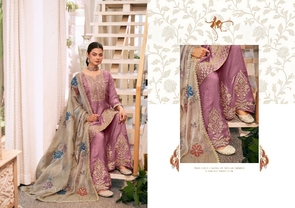 RADHA TRENDZ SUNFLOWER WHOLESALE READYMADE HEAVY FENDY SILK PARTY WEAR PLAZZO STYLE 3 PCS SUITS EXPORTER