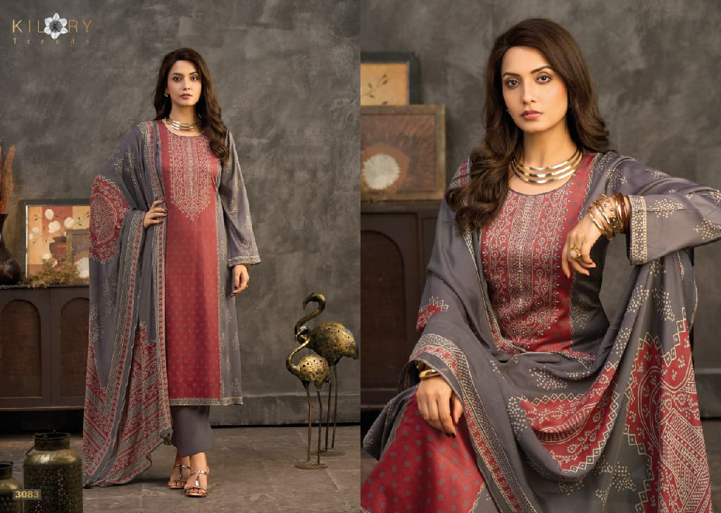 KILORY TRENDS SUNEHRI WHOLESALE PURE GAJJI SILK WITH HAND WORK UNSTITCH SALWAR SUITS SUPPLIER