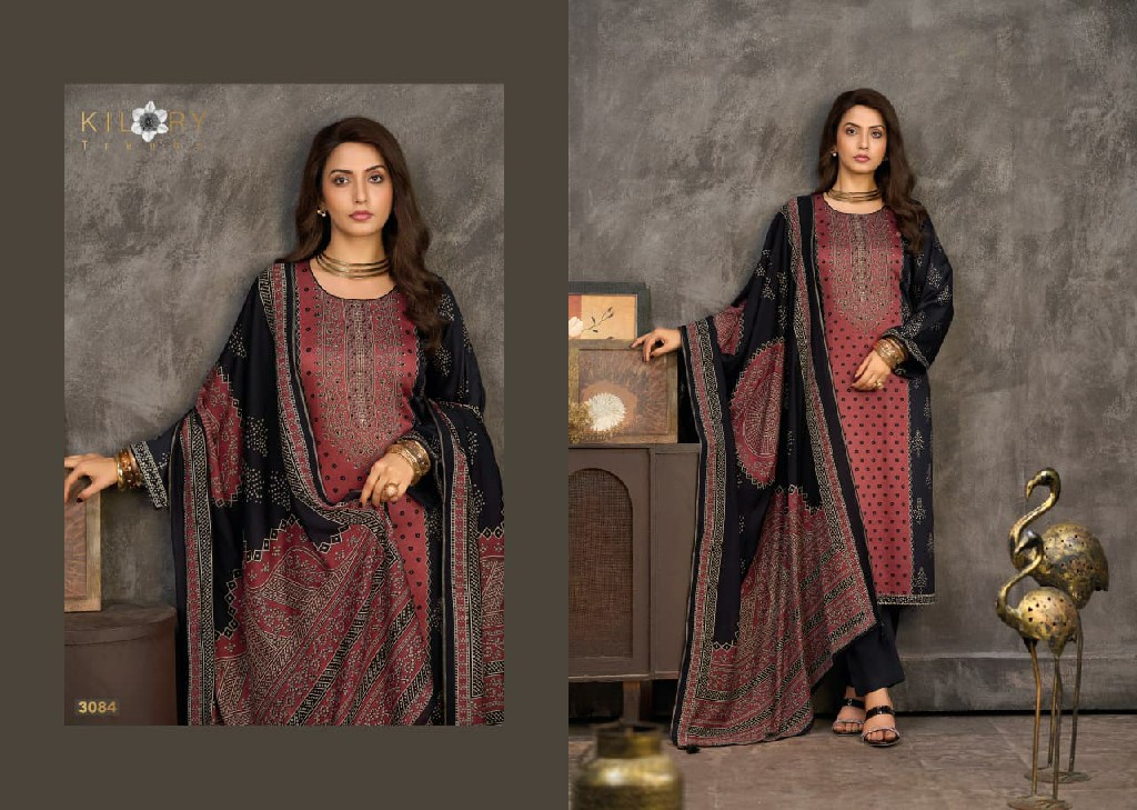 KILORY TRENDS SUNEHRI WHOLESALE PURE GAJJI SILK WITH HAND WORK UNSTITCH SALWAR SUITS SUPPLIER