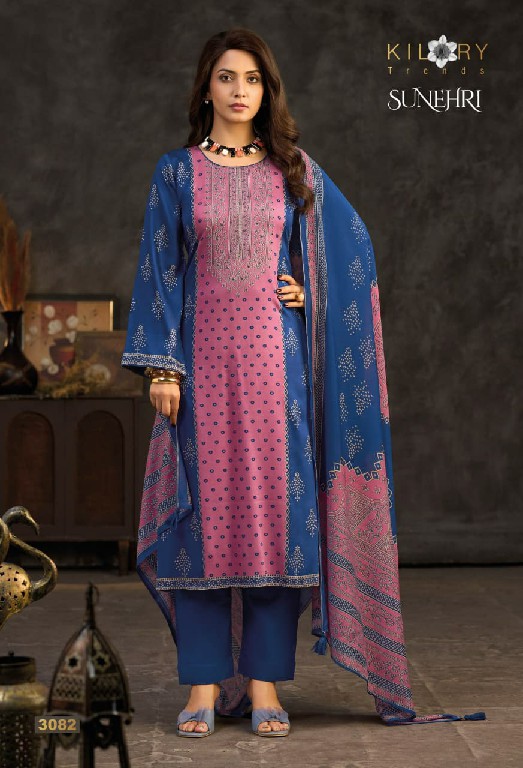 KILORY TRENDS SUNEHRI WHOLESALE PURE GAJJI SILK WITH HAND WORK UNSTITCH SALWAR SUITS SUPPLIER