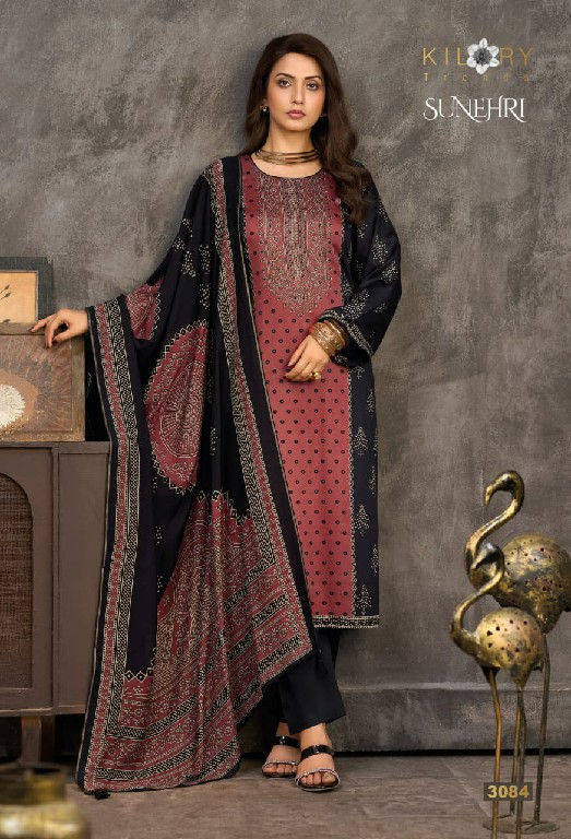 KILORY TRENDS SUNEHRI WHOLESALE PURE GAJJI SILK WITH HAND WORK UNSTITCH SALWAR SUITS SUPPLIER