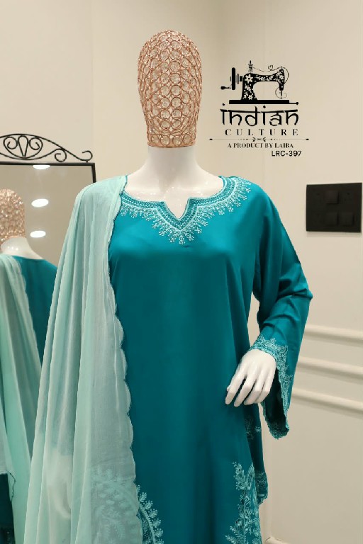 INDIAN CULTURE D.NO LRC-397 WHOLESALE READYMADE COTTON RAYON ELEGANT 3 PCS SUITS EXPORTER